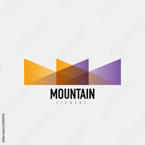Mountain logo geometric design