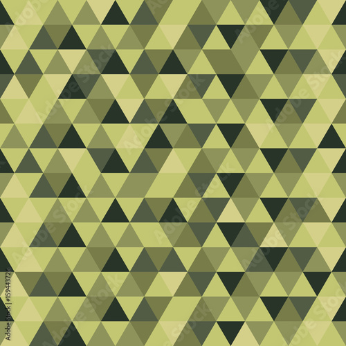 Abstract Vector Military Camouflage Seamless Background Made of Geometric Triangles Shapes