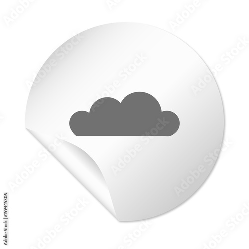 Runder Sticker - Wolke grau