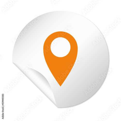 Runder Sticker - Marker orange
