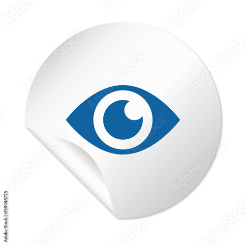 Runder Sticker - Betrachter blau