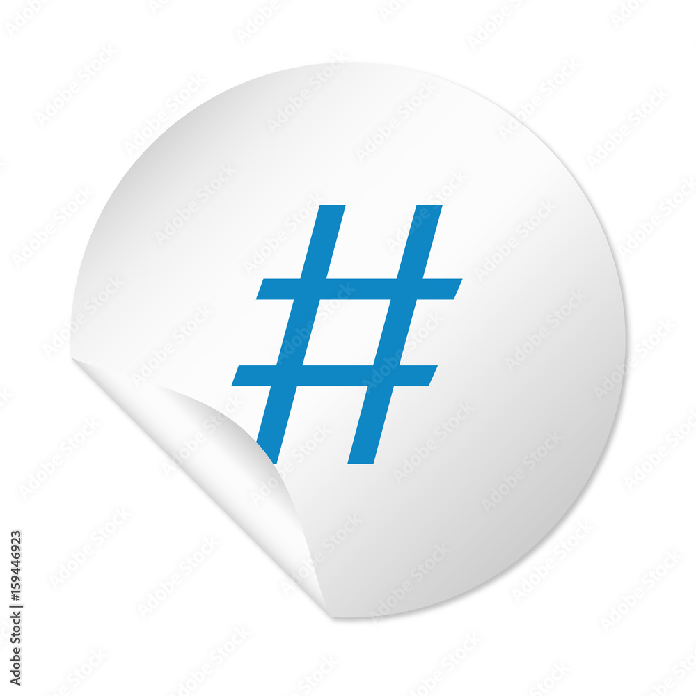 Obraz premium Runder Sticker - Raute blau