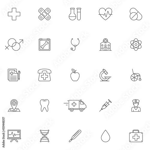 Medicine and Healthcare Icons