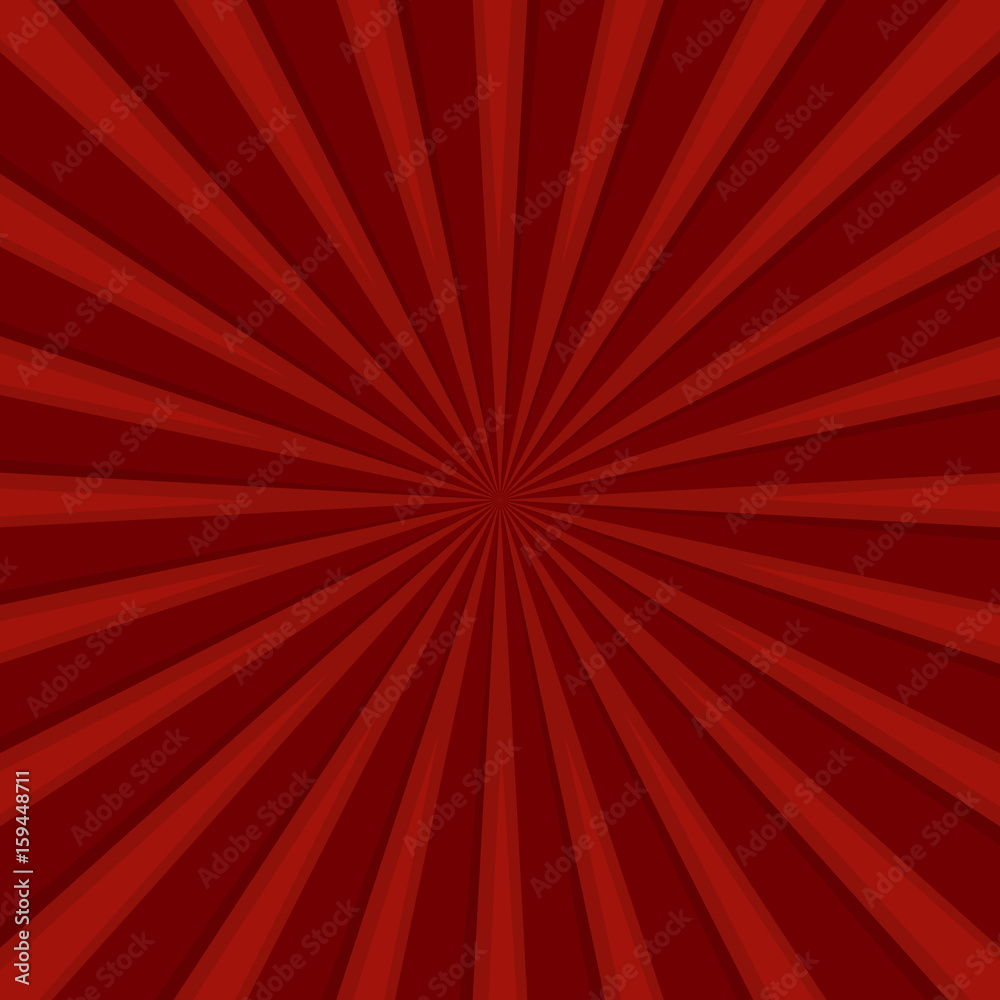 Red Comics Radial Speed Lines graphic effects. Vector