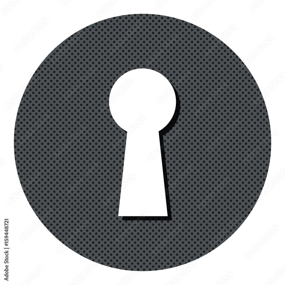 Schloss - Gepunkteter Button mit Symbol und Schatten Schloss - Gepunkteter Button mit Symbol und Schatten