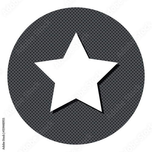 Stern - Bewertung - Gepunkteter Button mit Symbol und Schatten