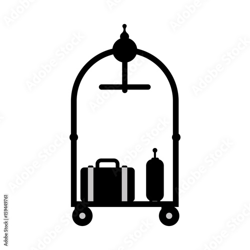 Car luggage hotel icon vector illustration graphic design