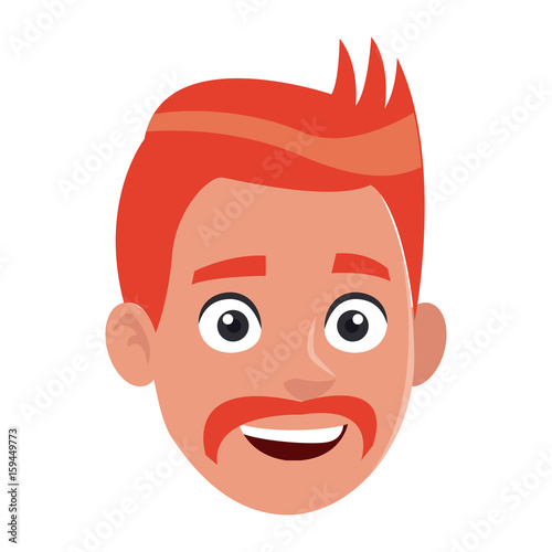 avatar people man face head character vector illustration