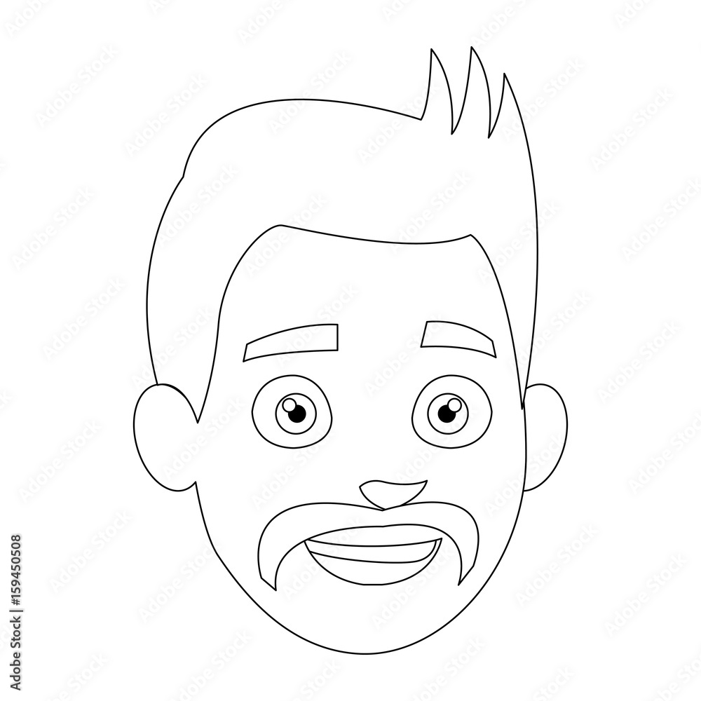 avatar people man face head character vector illustration avatar people man face head character vector illustration