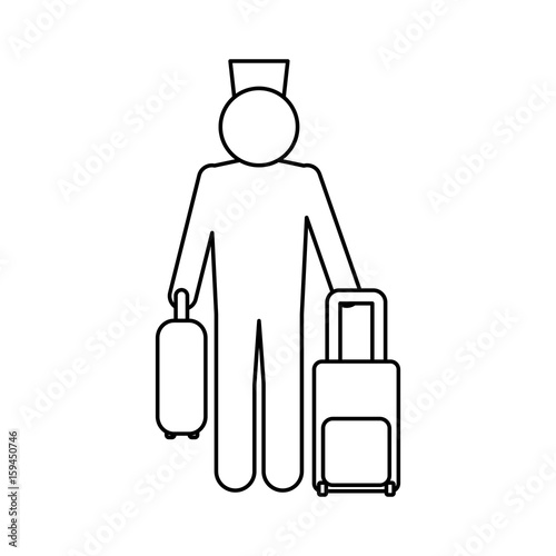 bell booy hotel icon vector ilustration graphic