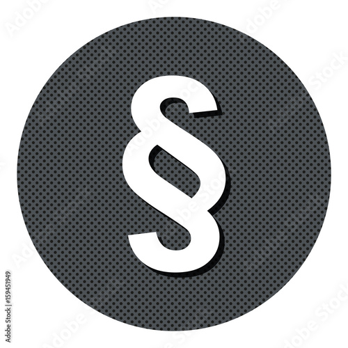Paragraph Zeichen - Gepunkteter Button mit Symbol und Schatten