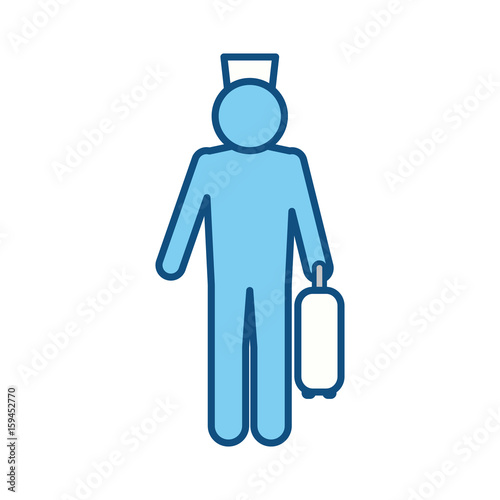 Bell boy pictogram icon vector ilustration graphic