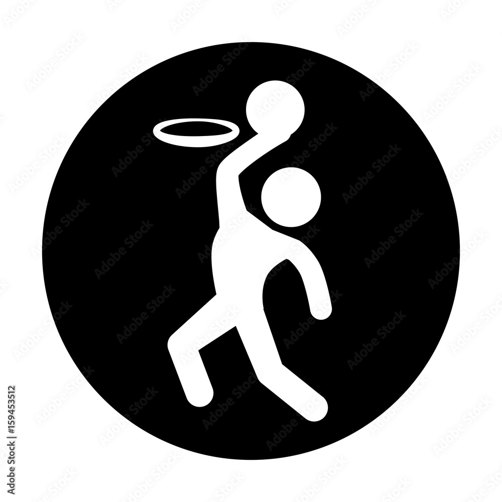 Fototapeta premium Basketball player pictogram icon vector illustration graphic design