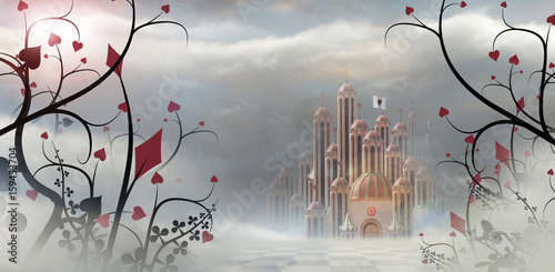 Tableau sur toile heart palace with plants