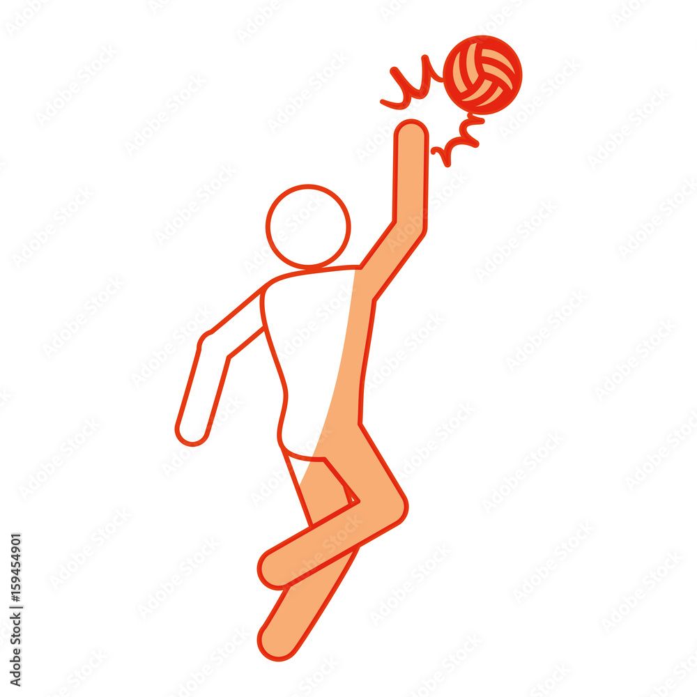 Voleyball player pictogram icon vector illustration graphic design Voleyball player pictogram icon vector illustration graphic design