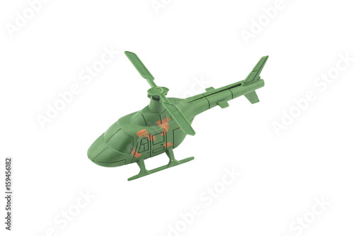 Military helicopter isolated on white background