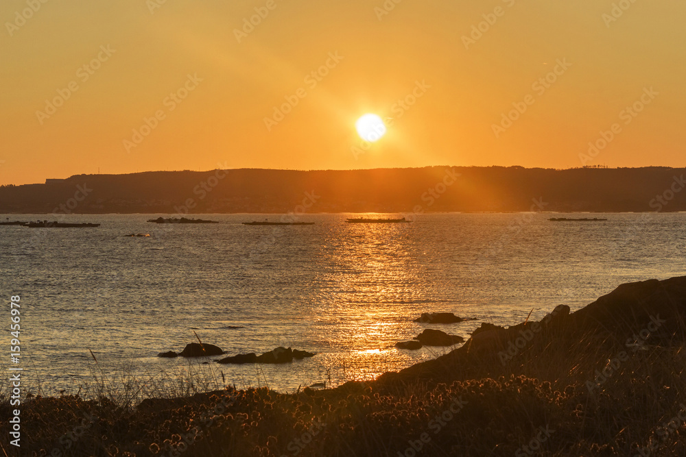 Sunset on Arousa estuary