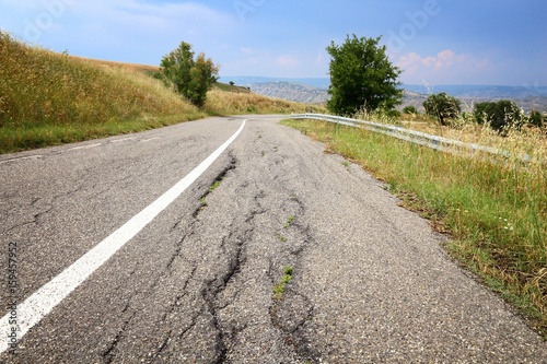 Damaged road  Italy