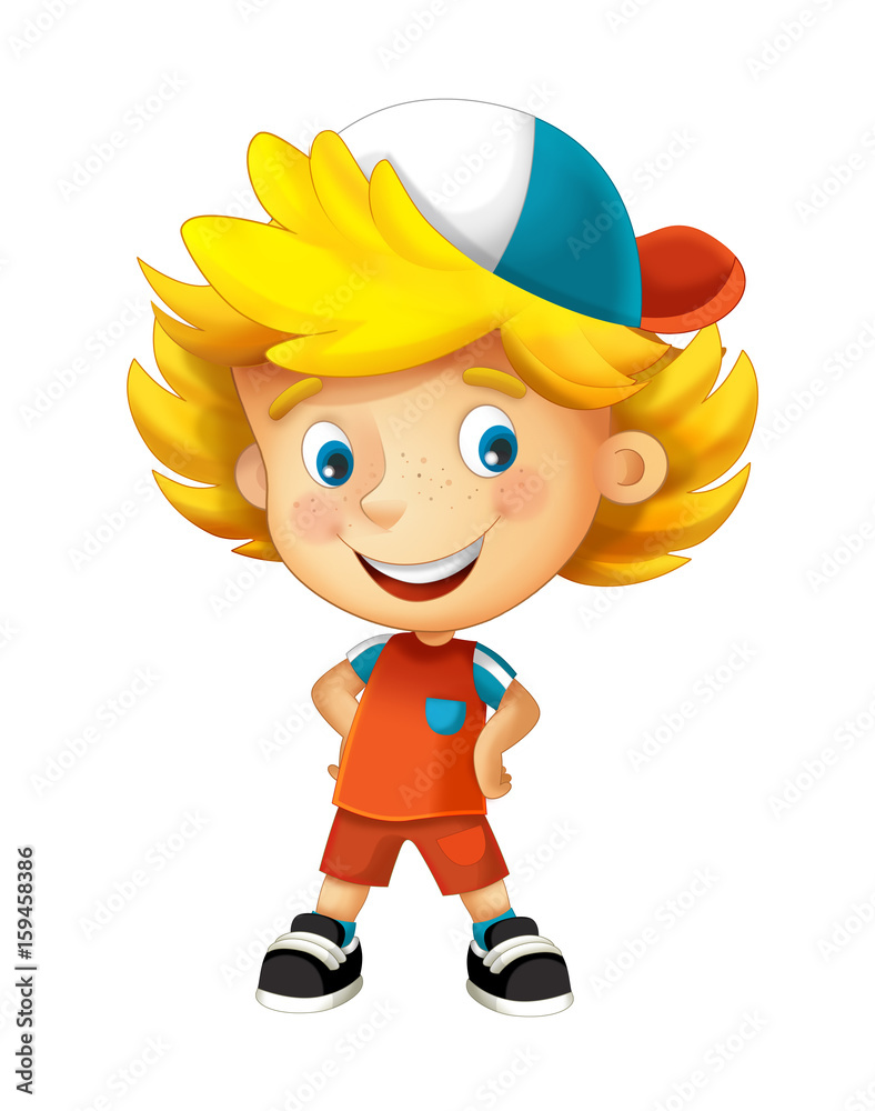 cartoon happy boy - illustration for children