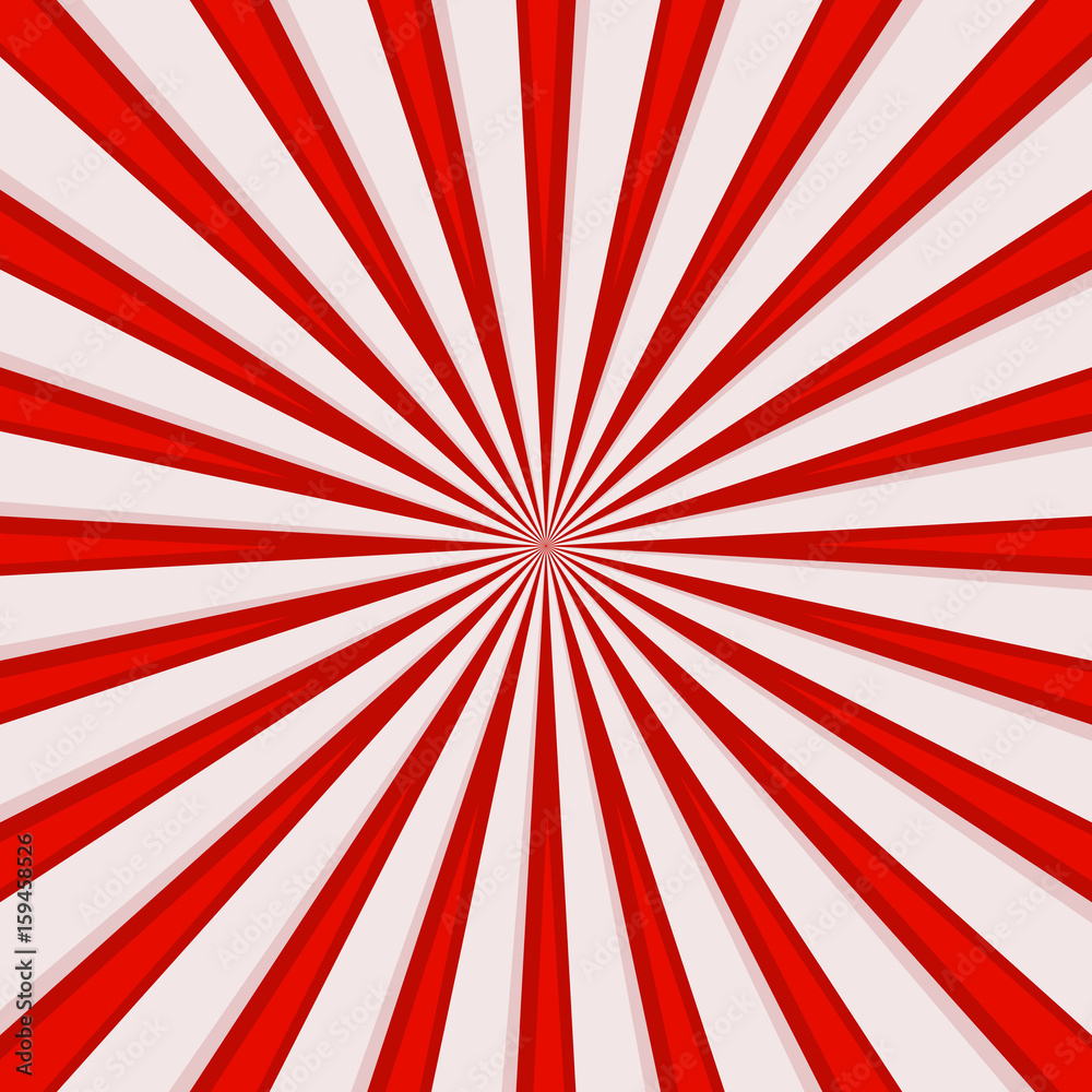 Fototapeta premium Red Comics Radial Speed Lines graphic effects. Vector