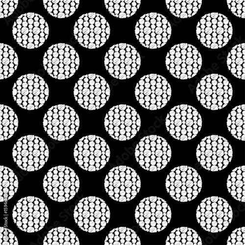 Polka dot seamless pattern. Fluffy polka dots. Vector illustration. Textile rapport.
