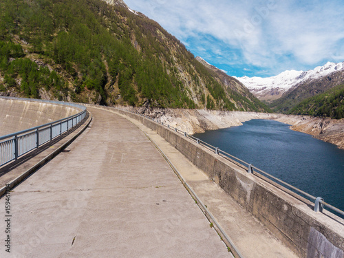 Dam with artificial lake Sambuco  Tessin