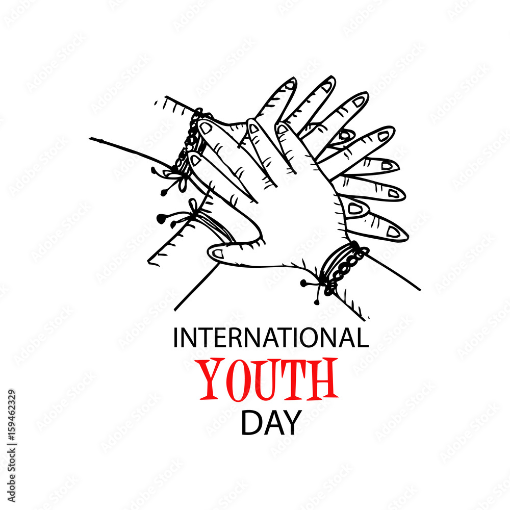 Illustration of international Youth Day background. Illustration of international Youth Day background.