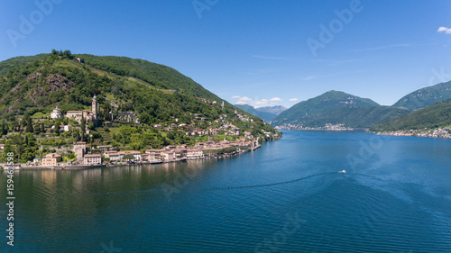 Lake view in Morcote, Tessin