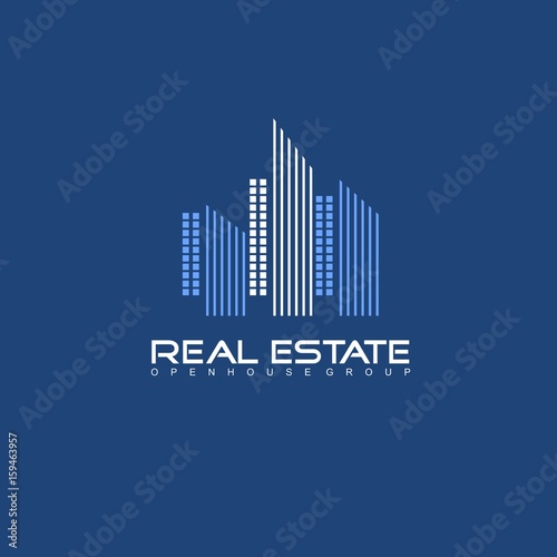 Logo template real estate  apartment  condo  house  rental  business. brand  branding  logotype  company  corporate  identity. Clean  modern and elegant style design