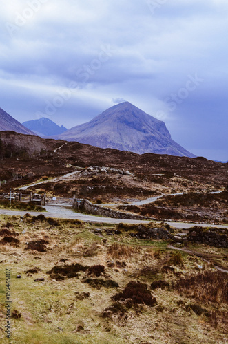 mountain landscape in scotland, isle of skye