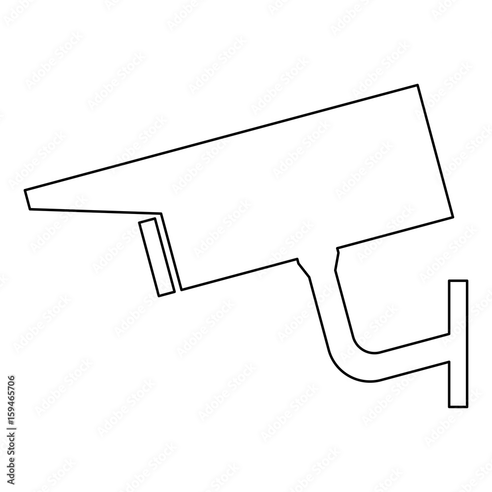 Video surveillance the black color icon . Video surveillance the black color icon .