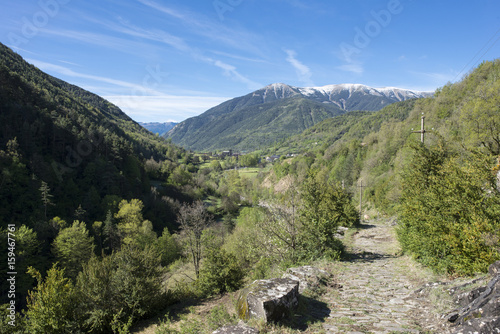 Landscape between broto and torla in the Pyrenees of Huesca