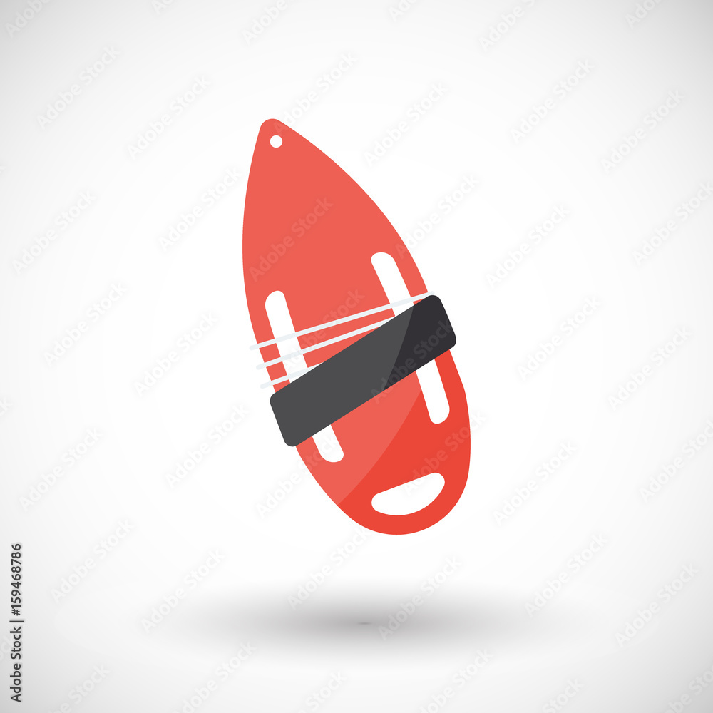 Torpedo buoy vector flat icon