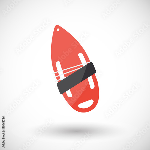 Obraz na płótnie Torpedo buoy vector flat icon w salonie