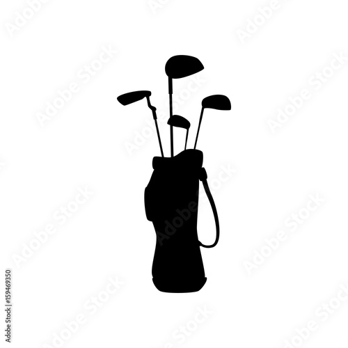 Golf clubs bag icon vector illustration graphic design
