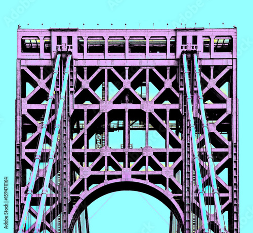 George Washington Bridge Posterized Rendering photo