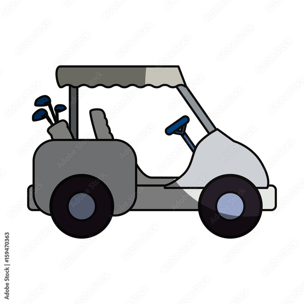 Golf caddy vehicle icon vector illustration graphic design