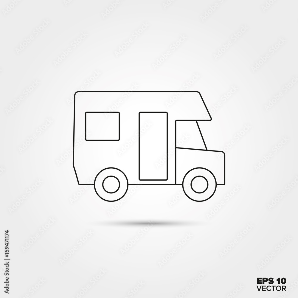 Motor home Line Icon