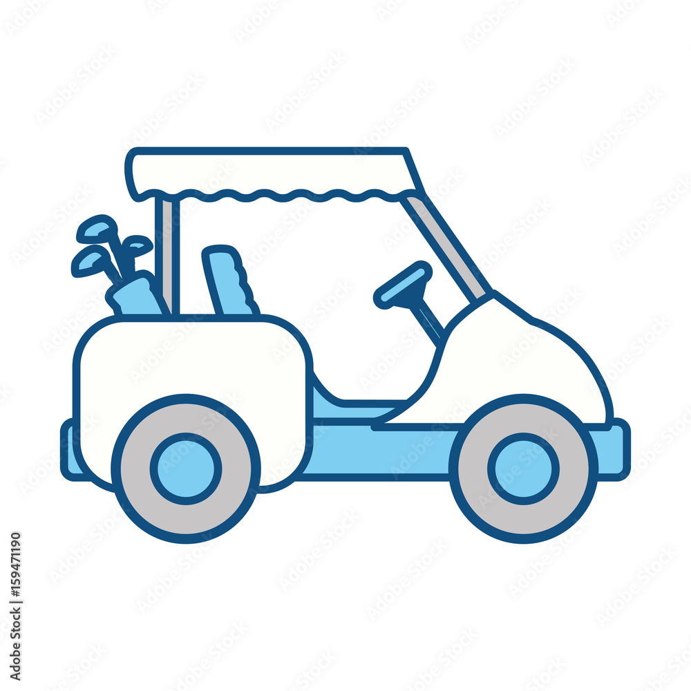 Golf caddy vehicle icon vector illustration graphic design