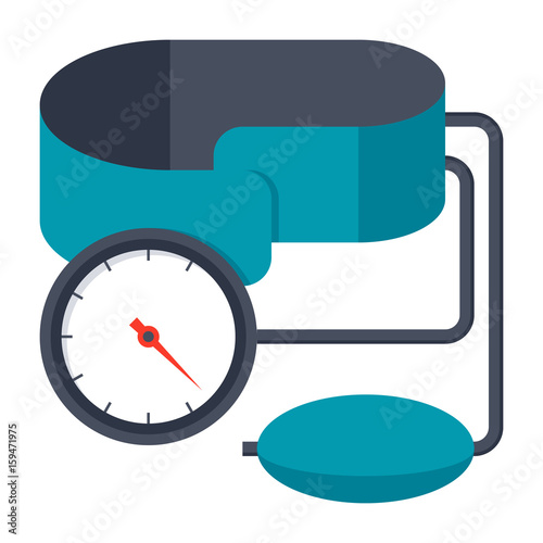 Blood pressure kit vector illustration in flat style