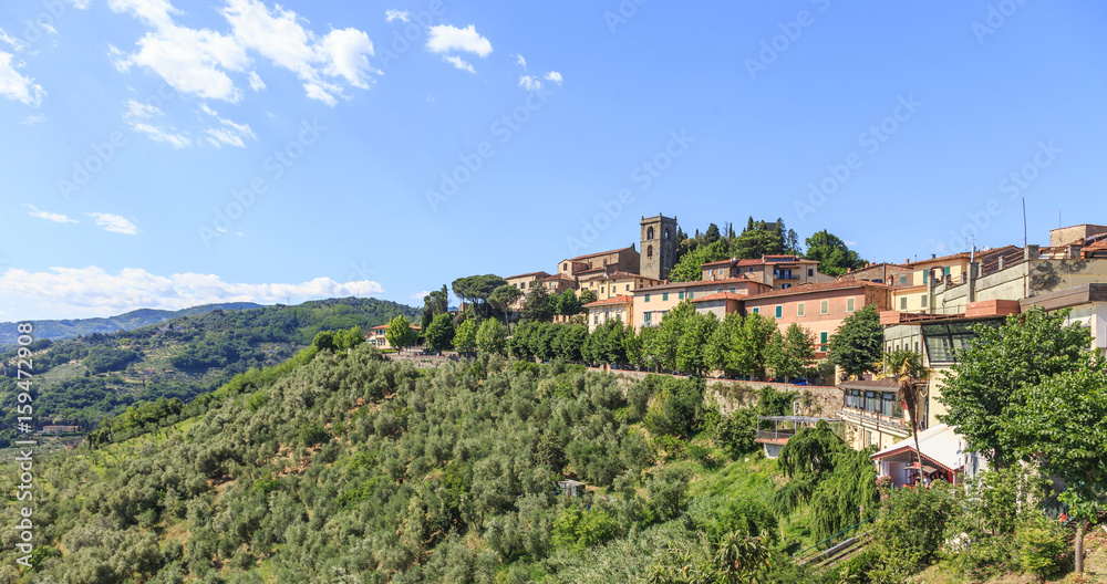 Montecatini Terme, Tuscany, Italy - Panorama of Montecatini Alto (old town)