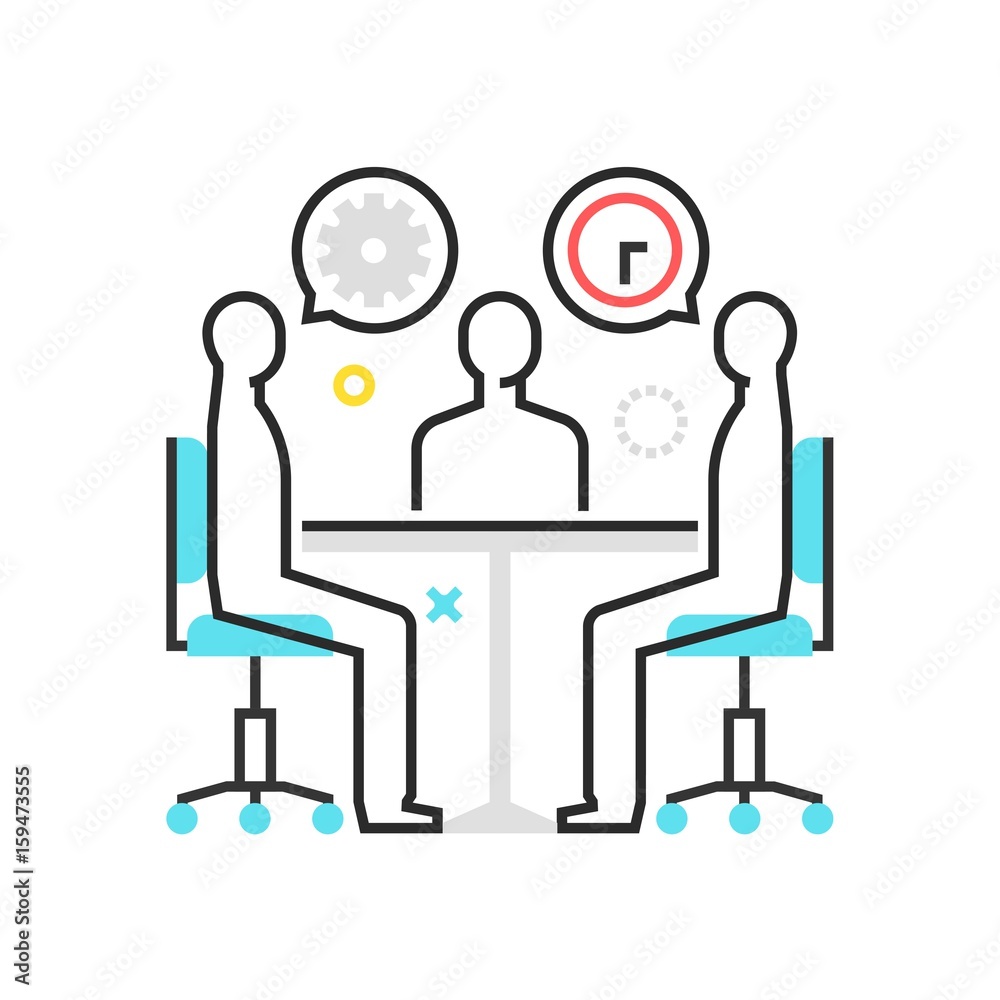 Color box icon, meeting concept illustration, icon Color box icon, meeting concept illustration, icon