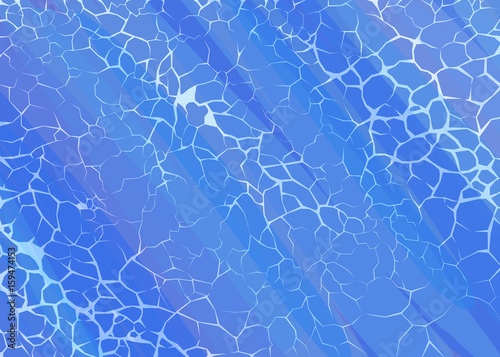 Earth cracks or water waves on blue background. Texture design in grunge style.  