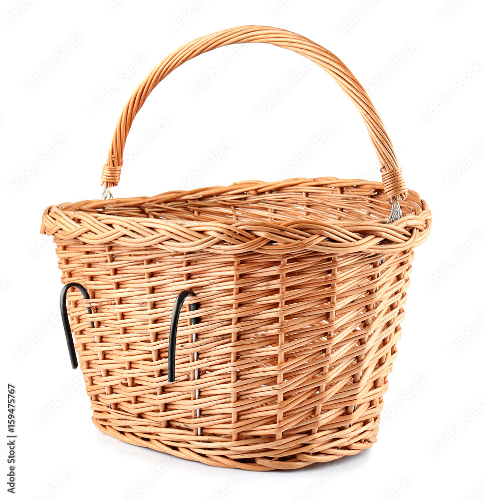 Bicycle basket on white background Bicycle basket on white background