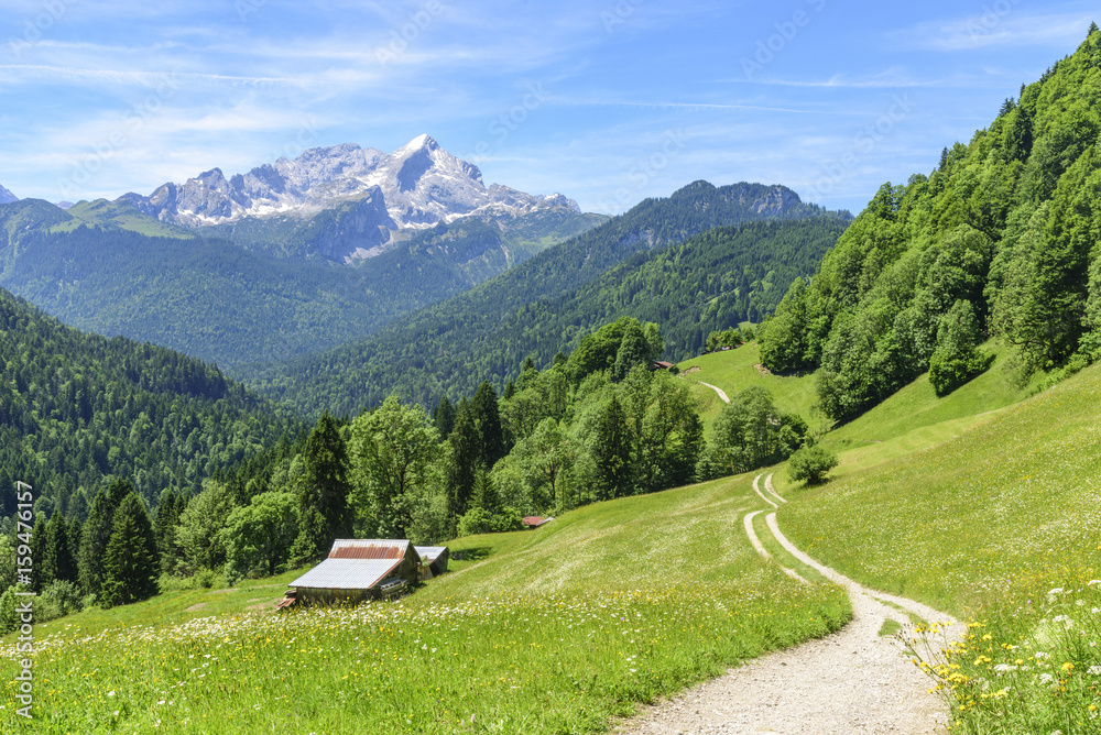 Naturlandschaft bei Hintergraseck im Werdenfelser Land