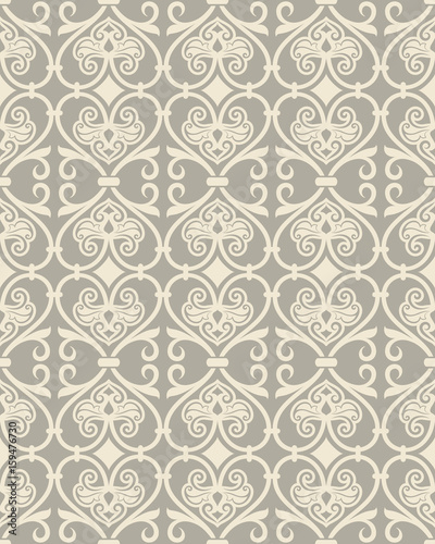 Seamless vintage beige wallpaper pattern