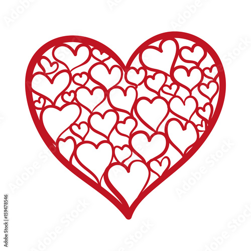 Heart and love icon vector illustration graphic design
