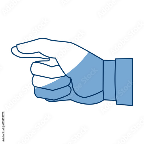 cartoon hand man gesture image vector illustration