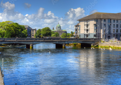 Galway, Ireland and the River Corrib.