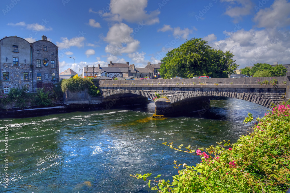 Galway, Ireland and the River Corrib.